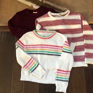 Lot of Girls Sweaters, Size Med 7/8.
